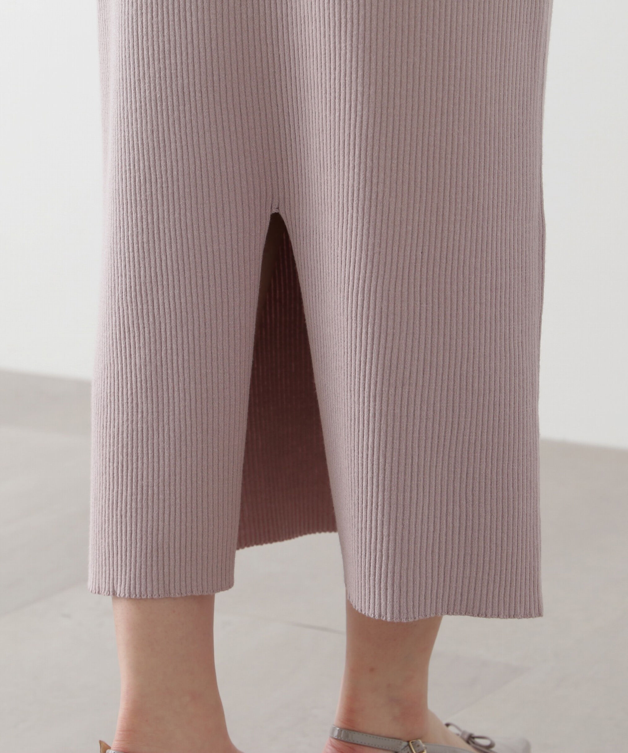 PROPORTION BODY DRESSING「裾シアーペプラムニットセットアップ」|ワンピース|