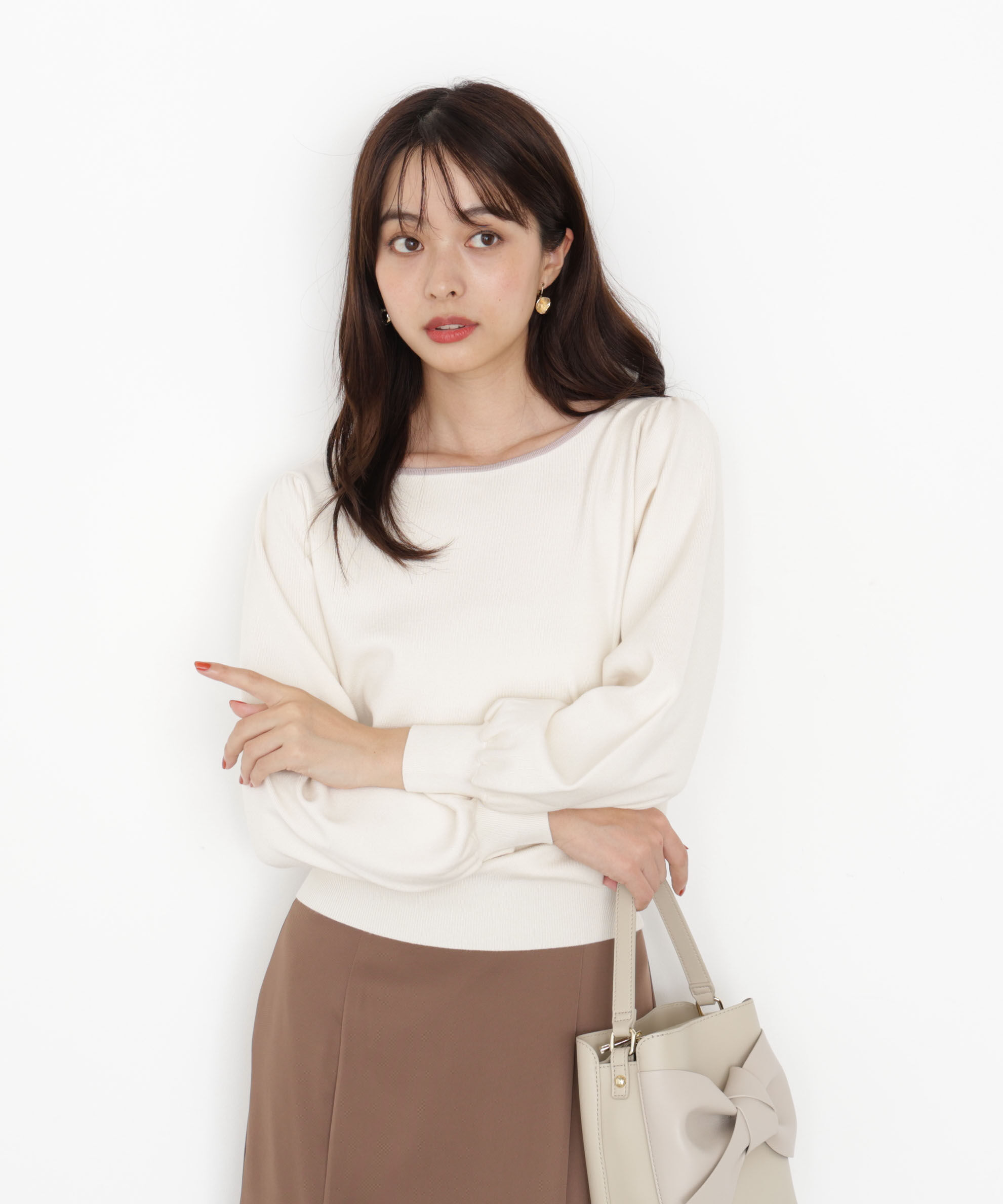 PROPORTION BODY DRESSING「＜ハンドウォッシャブル＞前後2wayパールニット 25AW」|ニット・セーター|