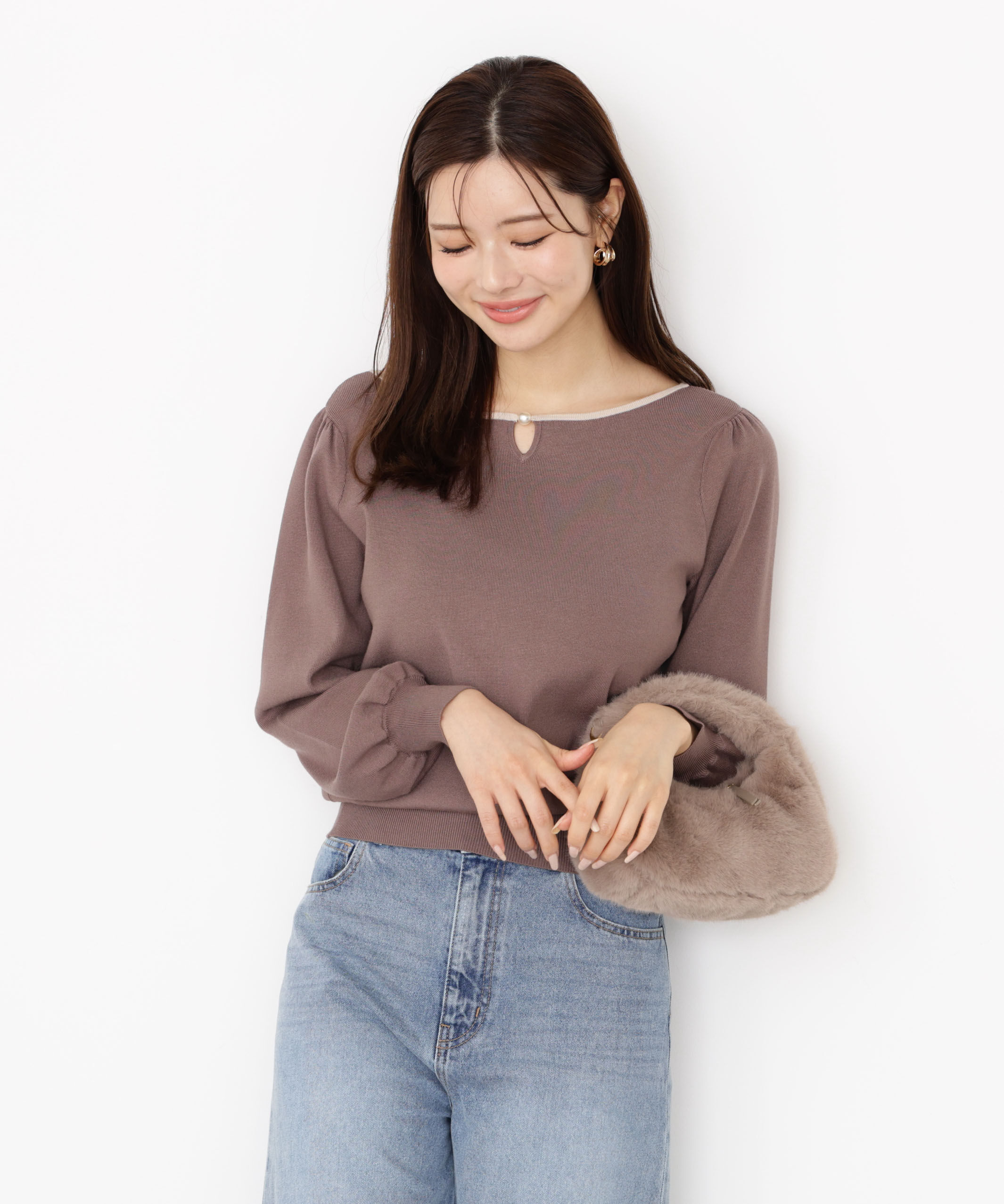 PROPORTION BODY DRESSING「＜ハンドウォッシャブル＞前後2wayパールニット 25AW」|ニット・セーター|