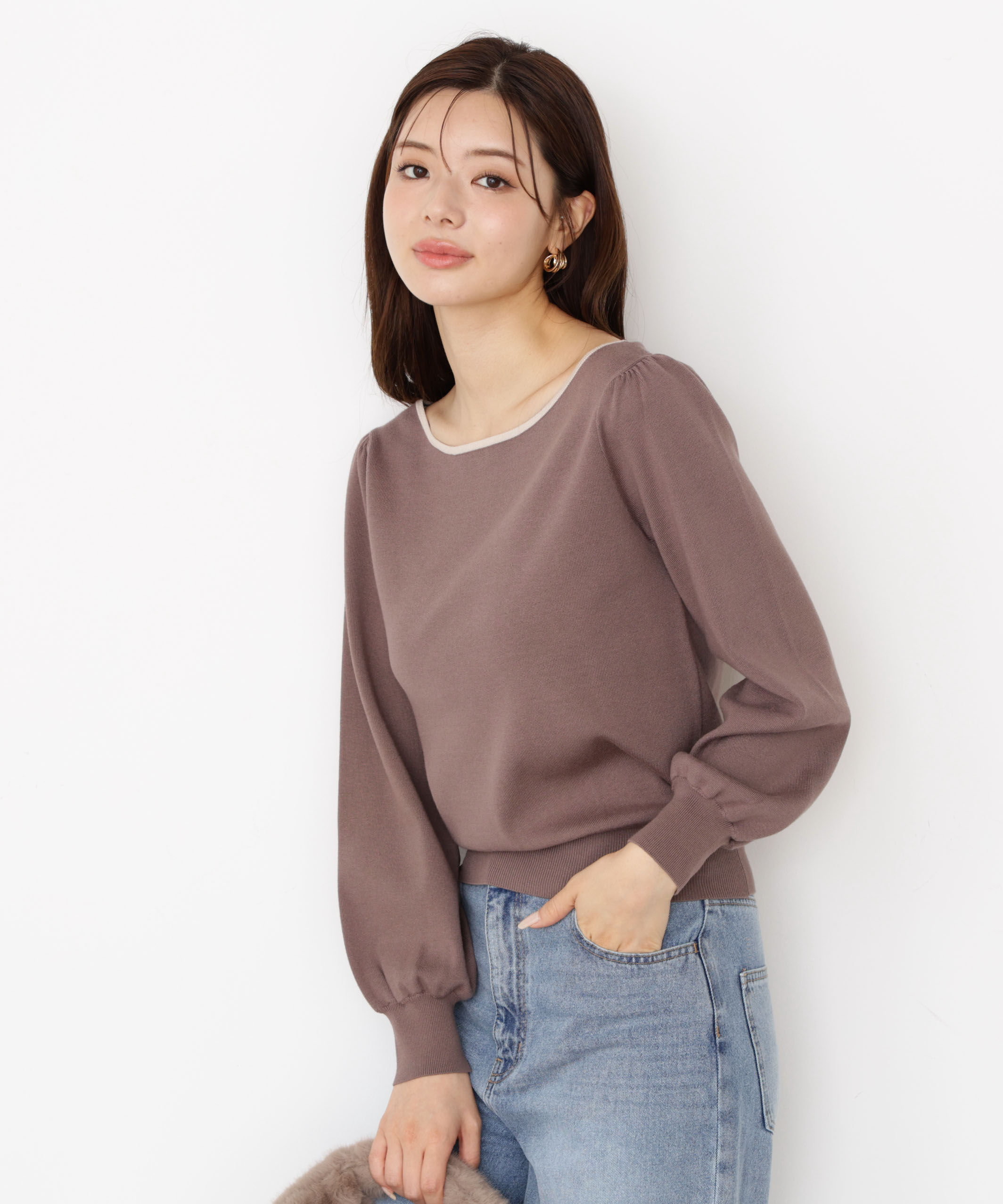 PROPORTION BODY DRESSING「＜ハンドウォッシャブル＞前後2wayパールニット 25AW」|ニット・セーター|