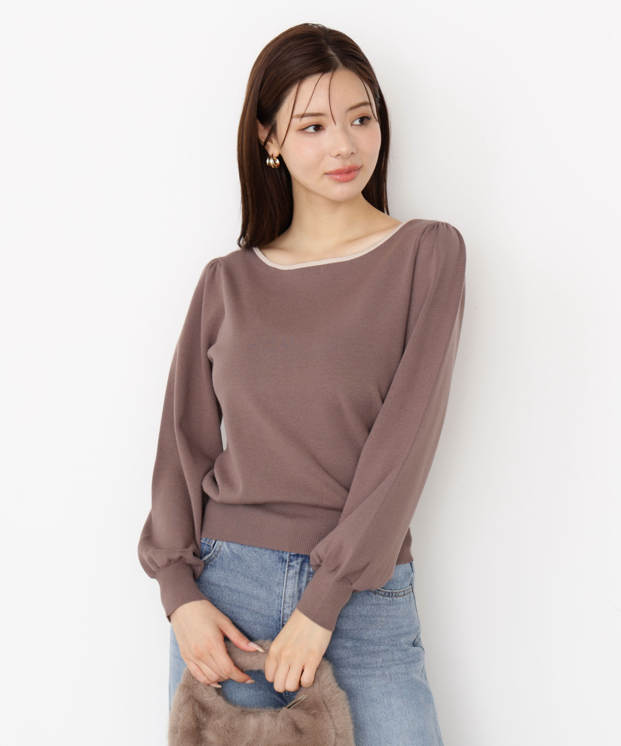 PROPORTION BODY DRESSING「＜ハンドウォッシャブル＞前後2wayパールニット 25AW」|ニット・セーター|