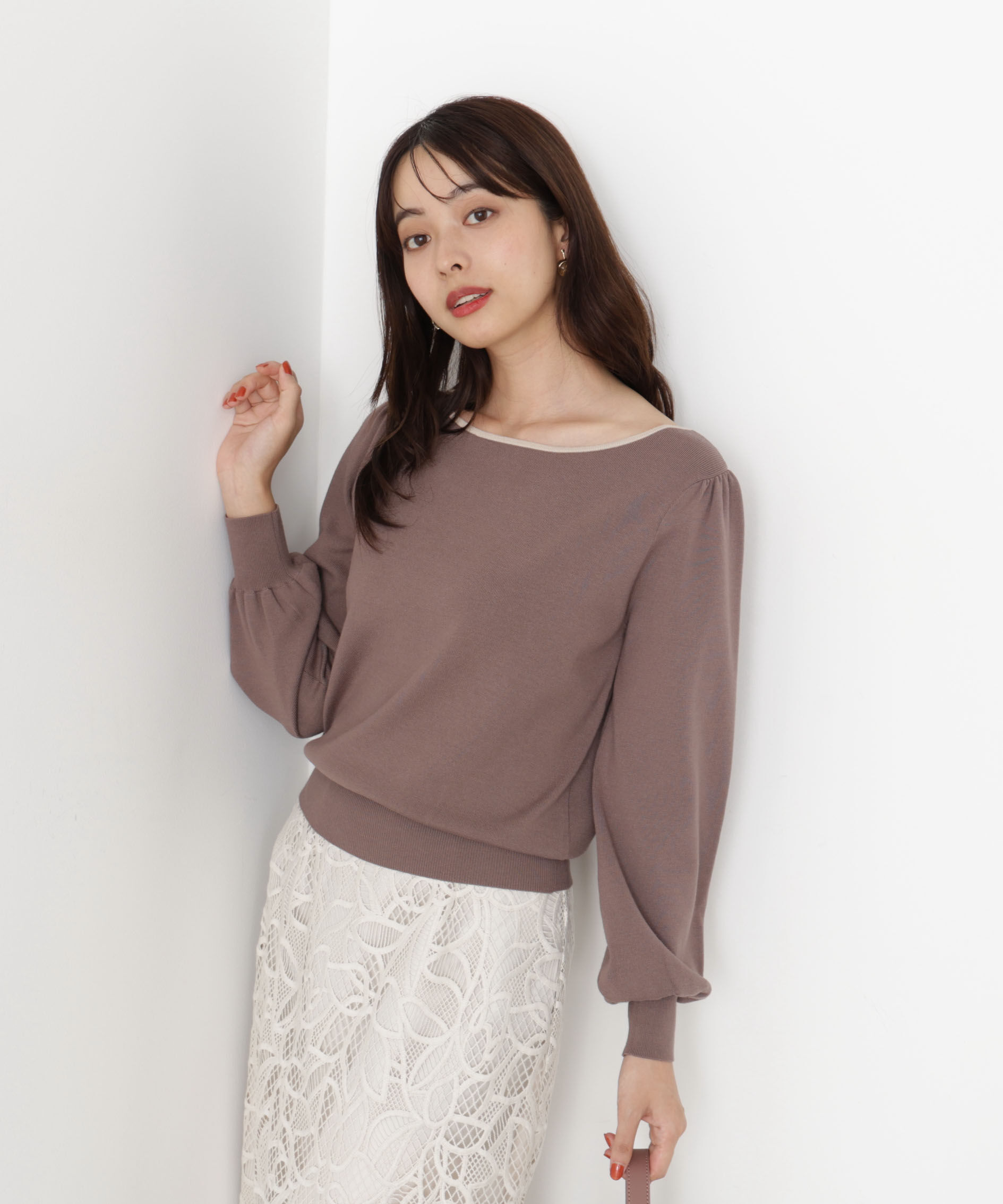 PROPORTION BODY DRESSING「＜ハンドウォッシャブル＞前後2wayパールニット 25AW」|ニット・セーター|