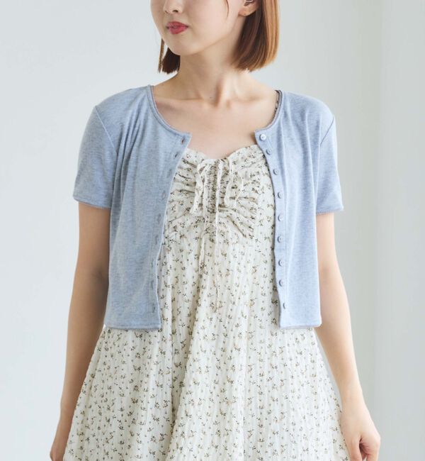 archives「針抜きハーフスリーブカーディガン」|Tシャツ・カットソー|GRAY