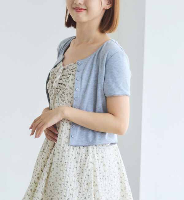 archives「針抜きハーフスリーブカーディガン」|Tシャツ・カットソー|