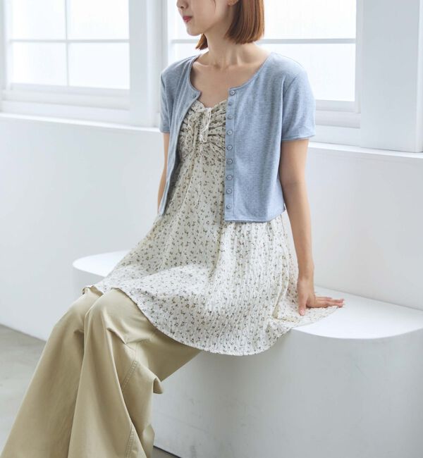 archives「針抜きハーフスリーブカーディガン」|Tシャツ・カットソー|