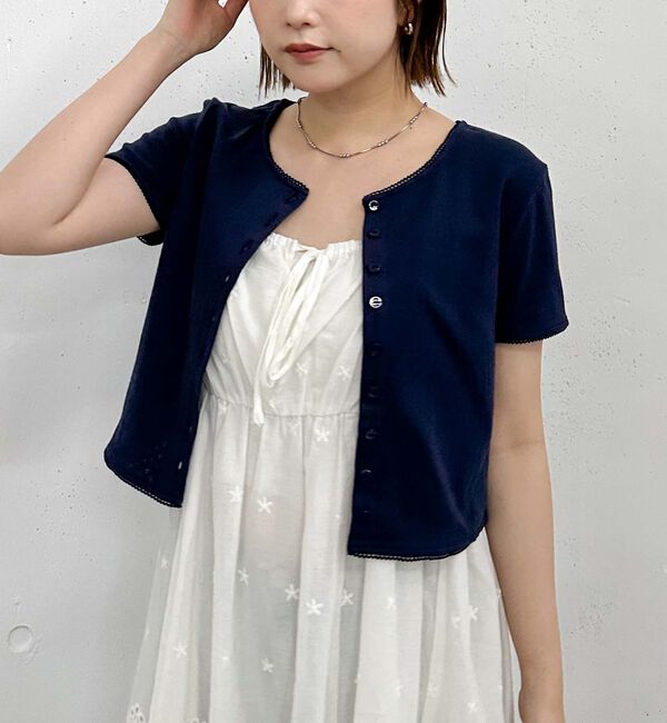 archives「針抜きハーフスリーブカーディガン」|Tシャツ・カットソー|