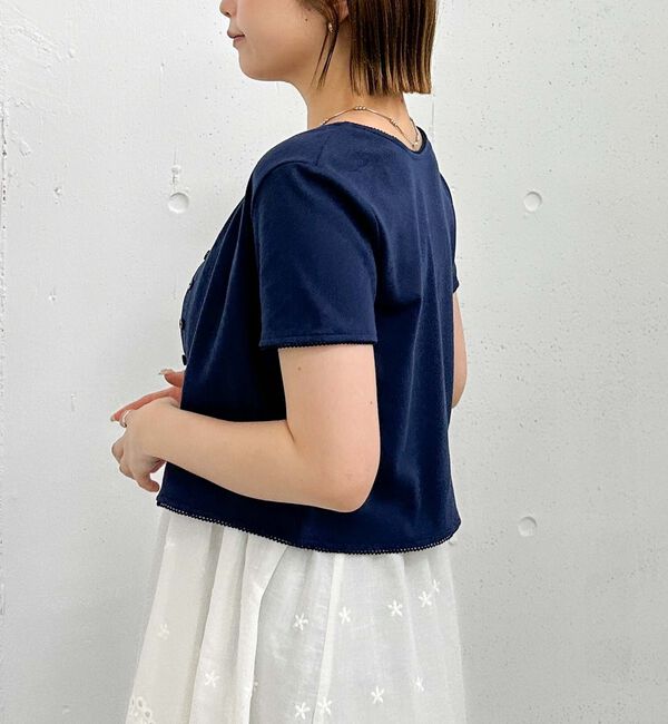 archives「針抜きハーフスリーブカーディガン」|Tシャツ・カットソー|