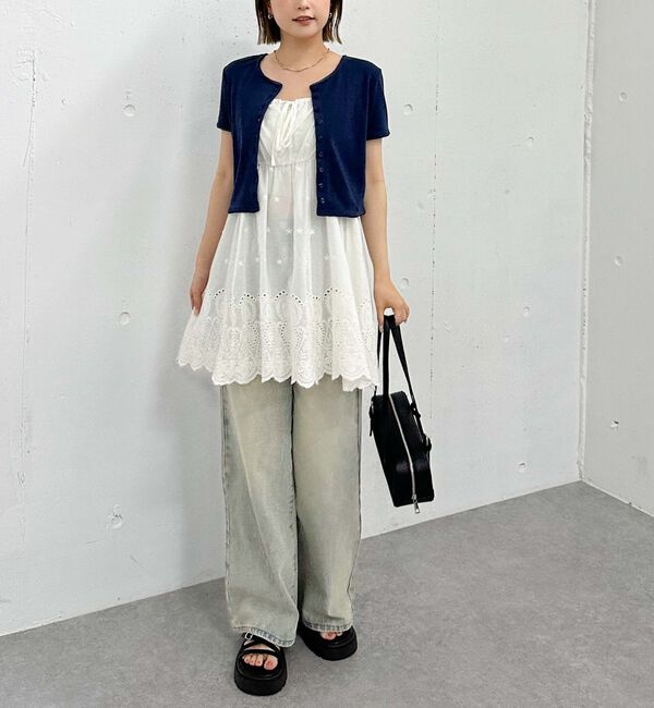 archives「針抜きハーフスリーブカーディガン」|Tシャツ・カットソー|