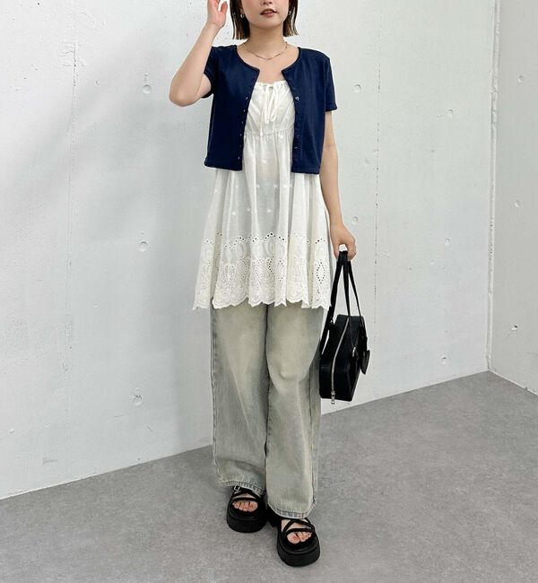 archives「針抜きハーフスリーブカーディガン」|Tシャツ・カットソー|