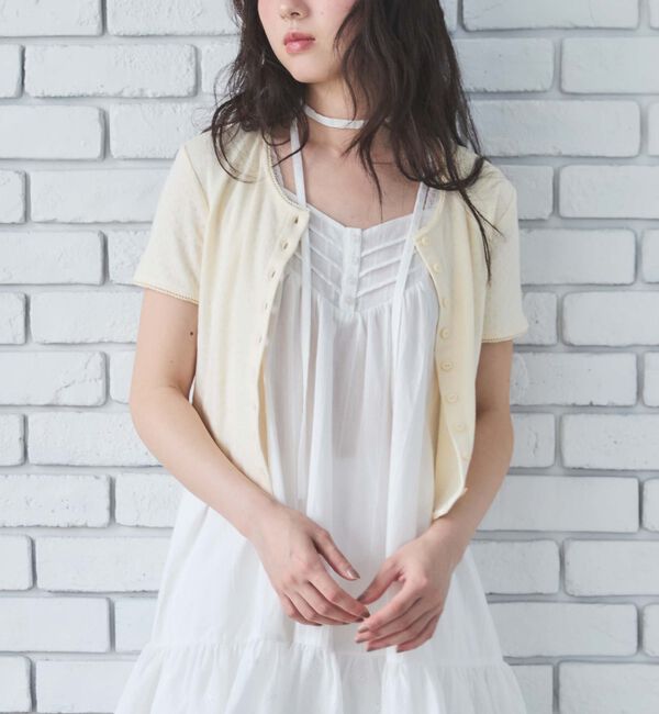 archives「針抜きハーフスリーブカーディガン」|Tシャツ・カットソー|