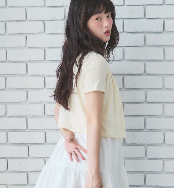 archives「針抜きハーフスリーブカーディガン」|Tシャツ・カットソー|