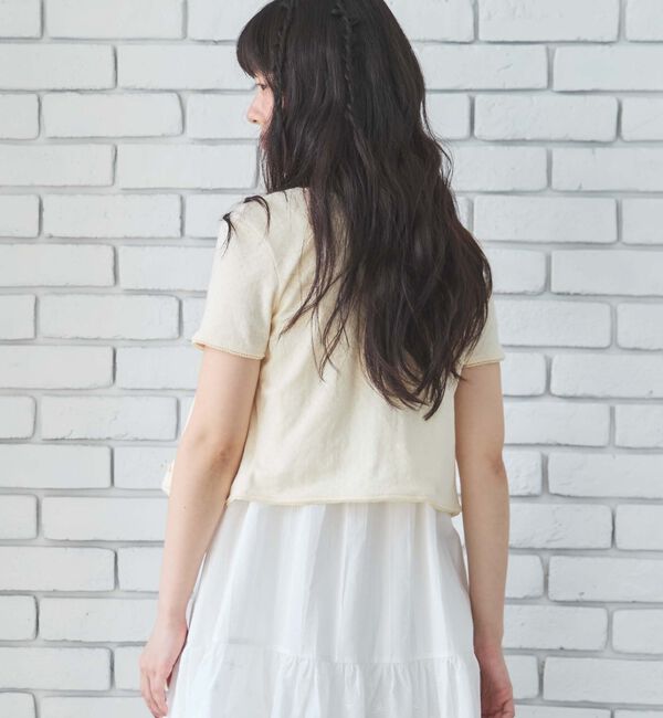 archives「針抜きハーフスリーブカーディガン」|Tシャツ・カットソー|