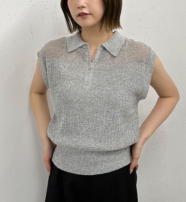 archives「カールヤーンハーフＺＩＰノースリニット」|ニット・セーター|