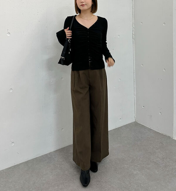 archives「ボタンギャザーＶネックＴＯＰＳ」|Tシャツ・カットソー|