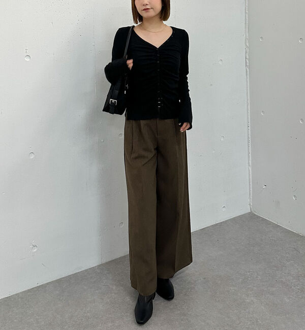 archives「ボタンギャザーＶネックＴＯＰＳ」|Tシャツ・カットソー|