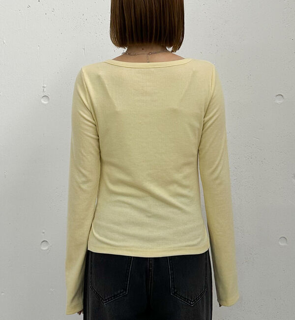 archives「ボタンギャザーＶネックＴＯＰＳ」|Tシャツ・カットソー|