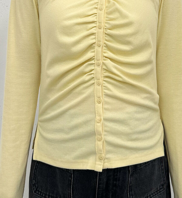 archives「ボタンギャザーＶネックＴＯＰＳ」|Tシャツ・カットソー|