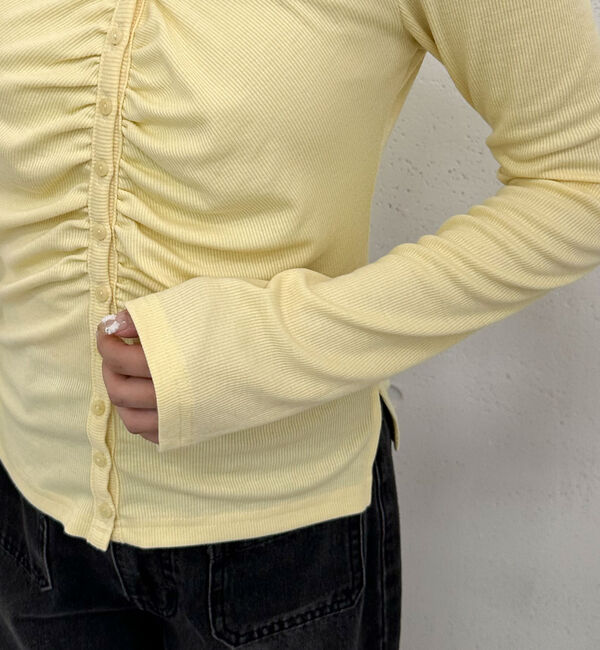 archives「ボタンギャザーＶネックＴＯＰＳ」|Tシャツ・カットソー|