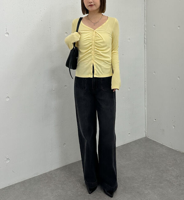 archives「ボタンギャザーＶネックＴＯＰＳ」|Tシャツ・カットソー|