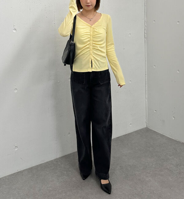 archives「ボタンギャザーＶネックＴＯＰＳ」|Tシャツ・カットソー|