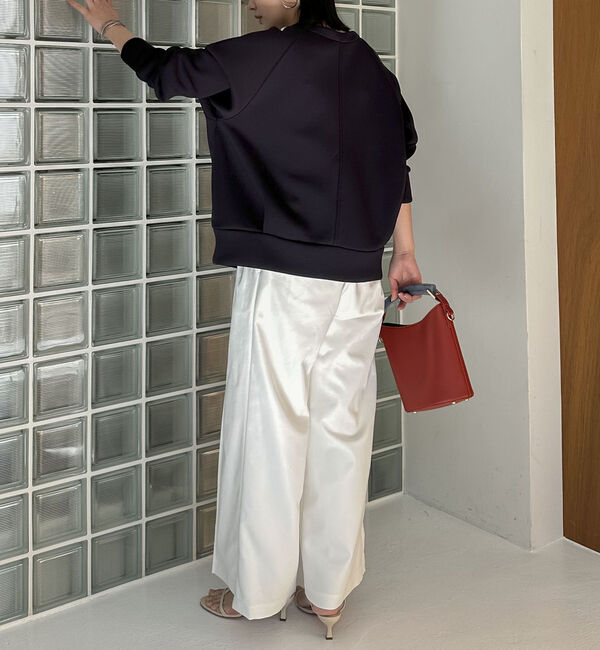 Doux archives「Ｗ　ＺＩＰボンディングノーカラーブルゾン」|Tシャツ・カットソー|