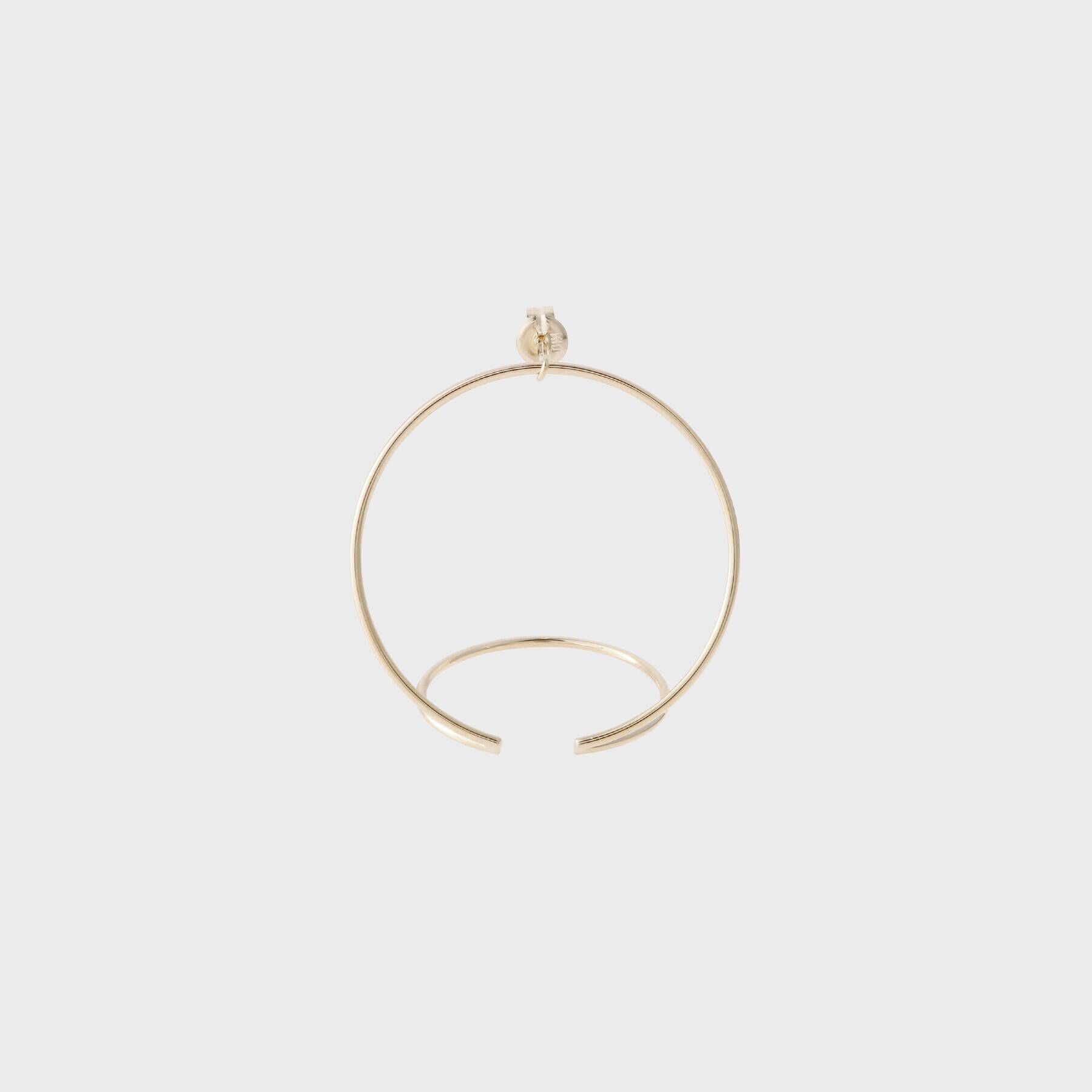 COCOSHNIK「K10ダブルフープ イヤーカフピアス（片耳用）」|ピアス|