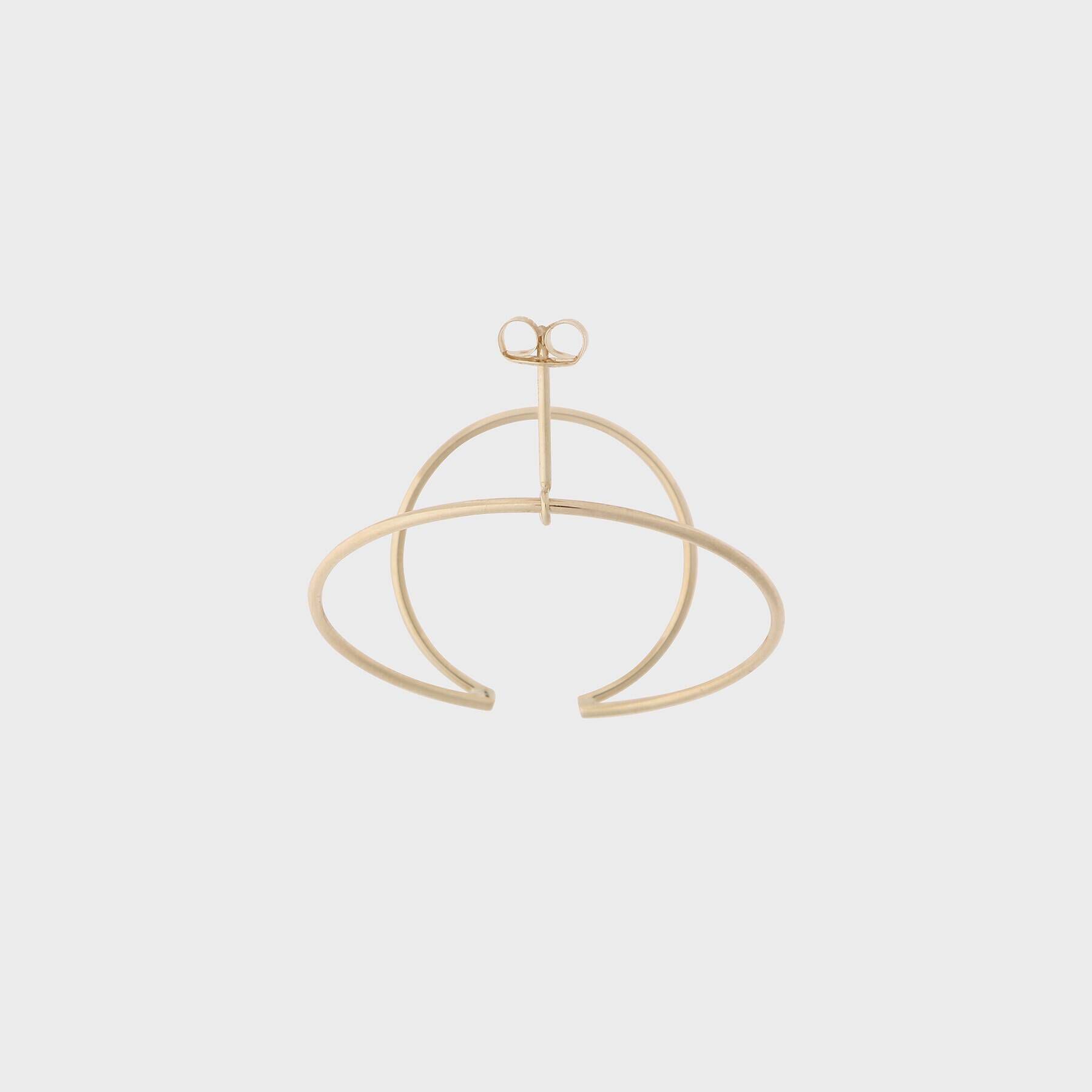 COCOSHNIK「K10ダブルフープ イヤーカフピアス（片耳用）」|ピアス|