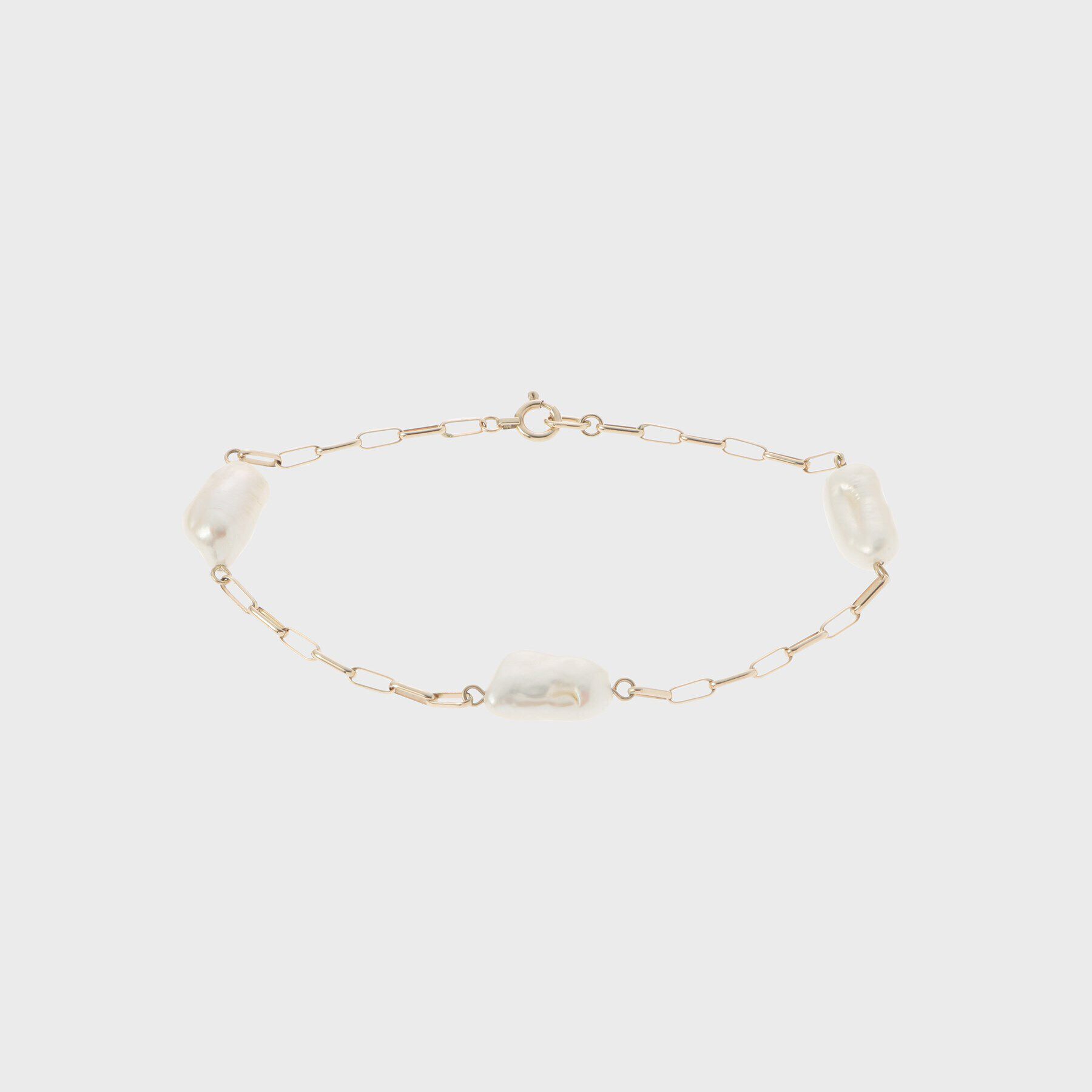 COCOSHNIK「K10バロック淡水パール ステーション ブレスレット」|ブレスレット・バングル|