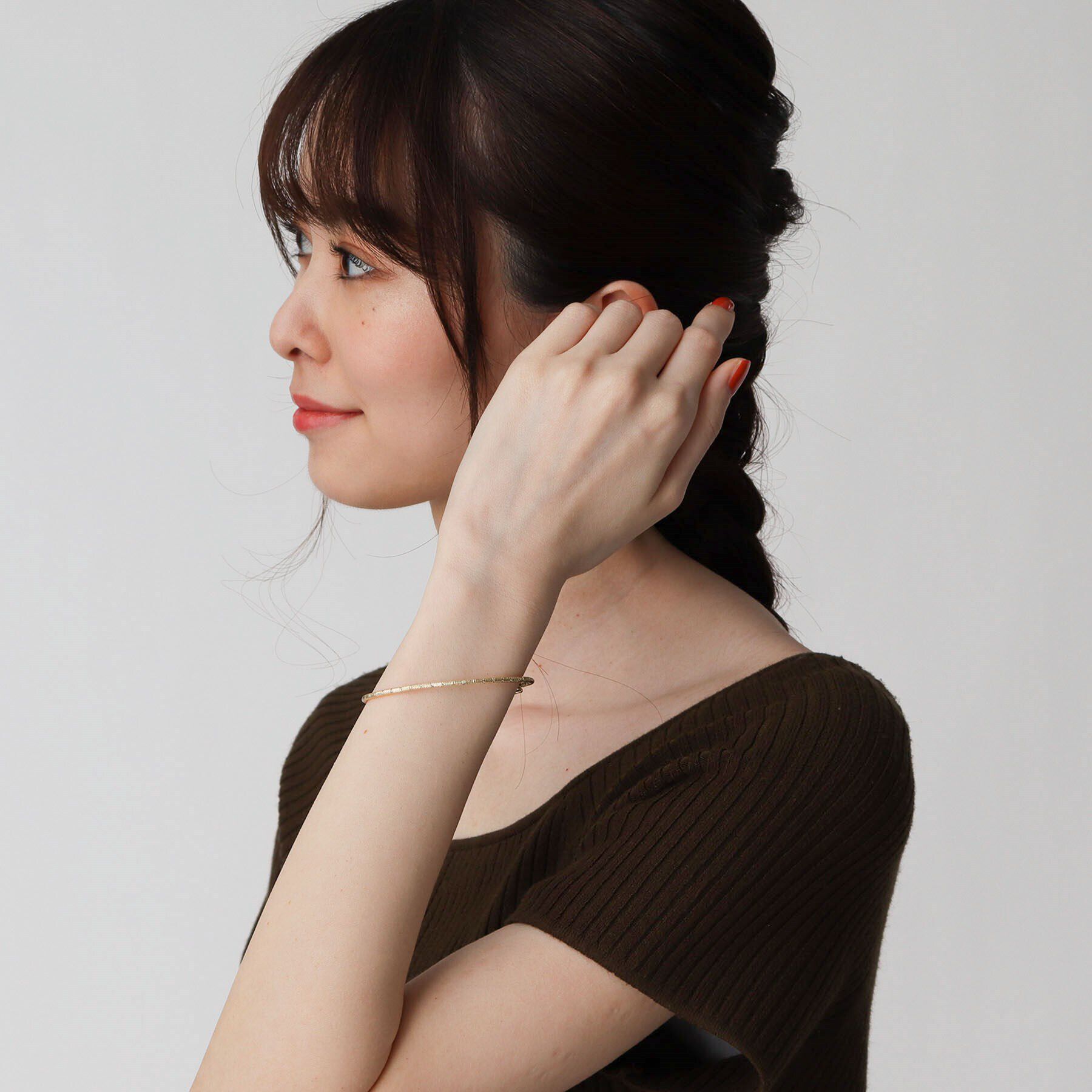 COCOSHNIK「K10テクスチャーボール マグネットバングル」|ブレスレット・バングル|