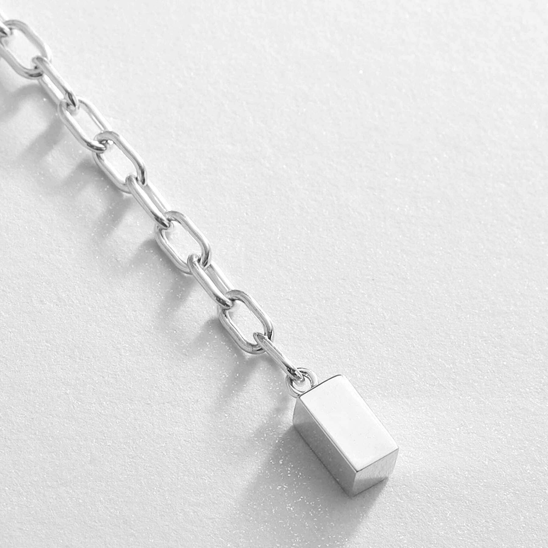 COCOSHNIK ONKITSCH「シルバー ツイストスクエア Yネックレス」|ネックレス|