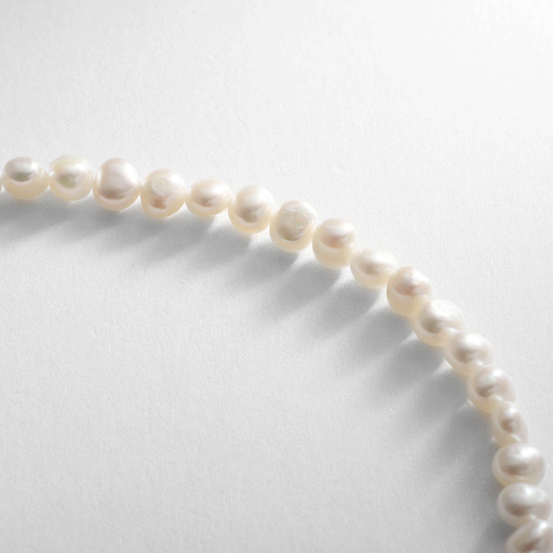 COCOSHNIK ONKITSCH「シルバー バロックパール カーブチェーン マンテルネックレス」|ネックレス|