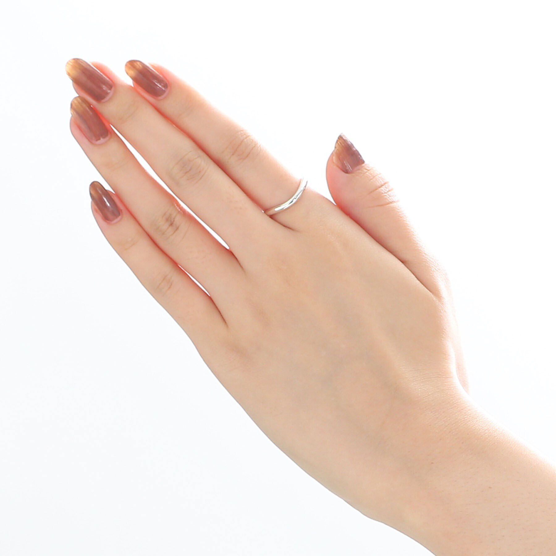 COCOSHNIK ONKITSCH「シルバー ラインリング カーブ」|リング|