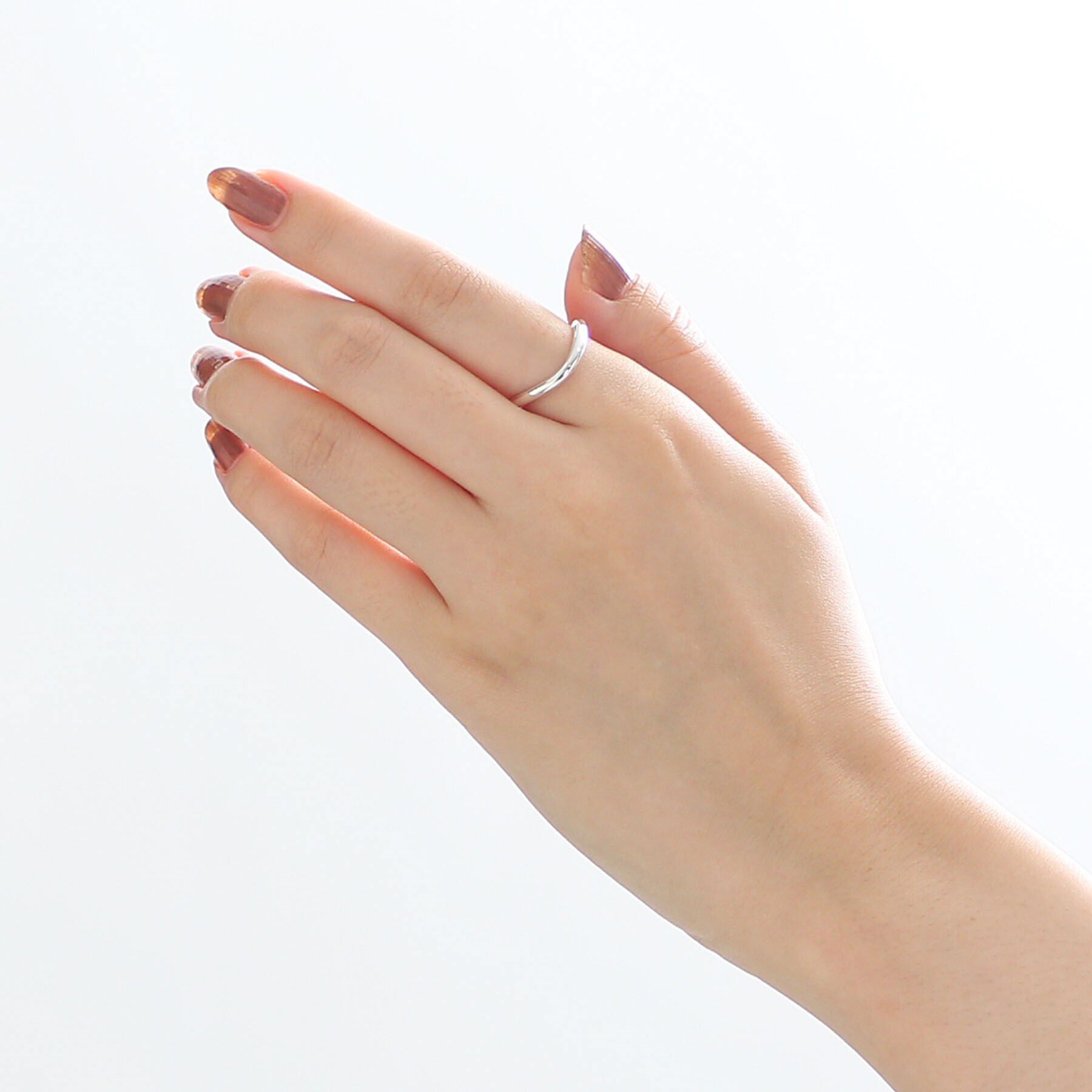 COCOSHNIK ONKITSCH「シルバー ラインリング カーブ」|リング|