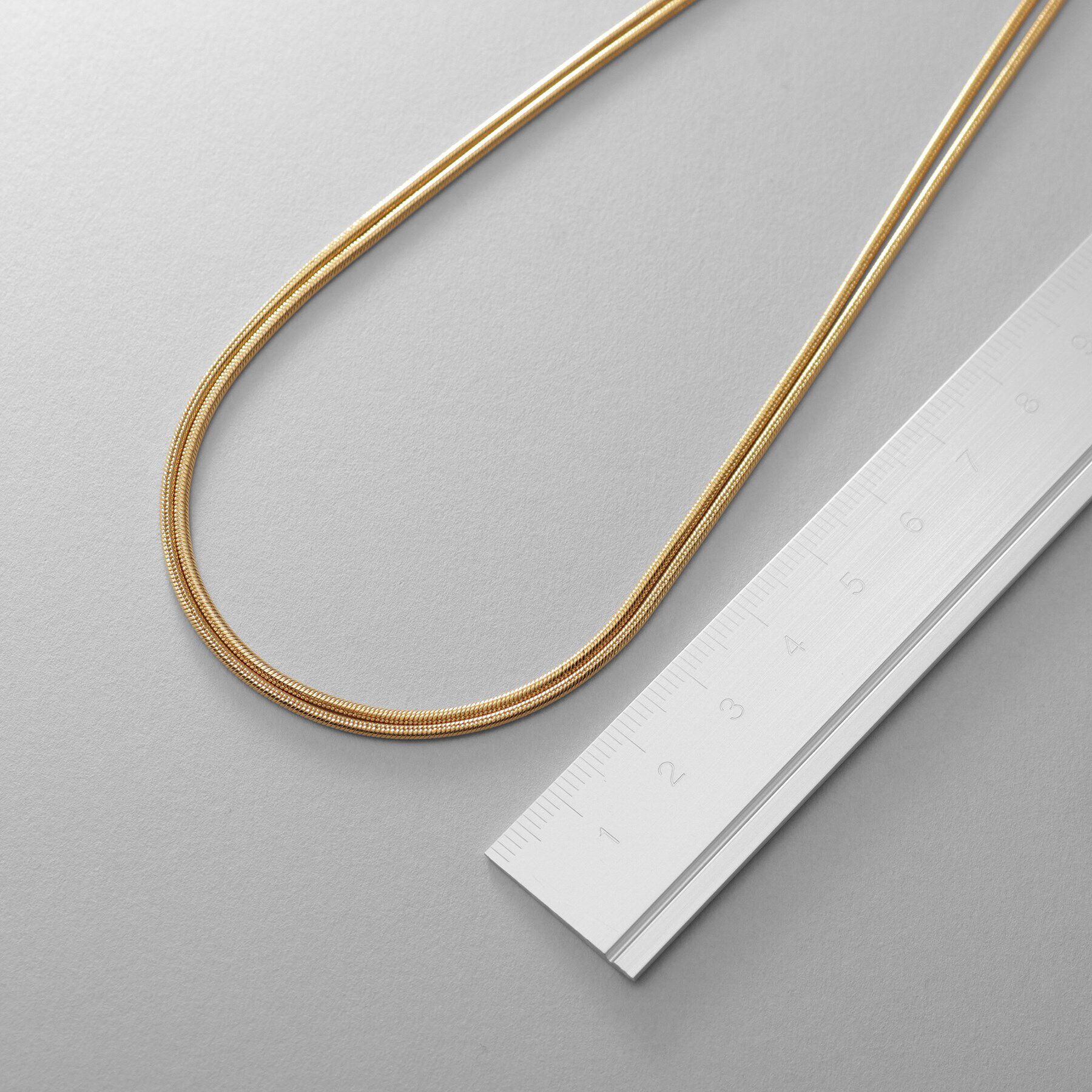 COCOSHNIK ONKITSCH「シルバー スネークチェーン ダブルネックレス GP」|ネックレス|