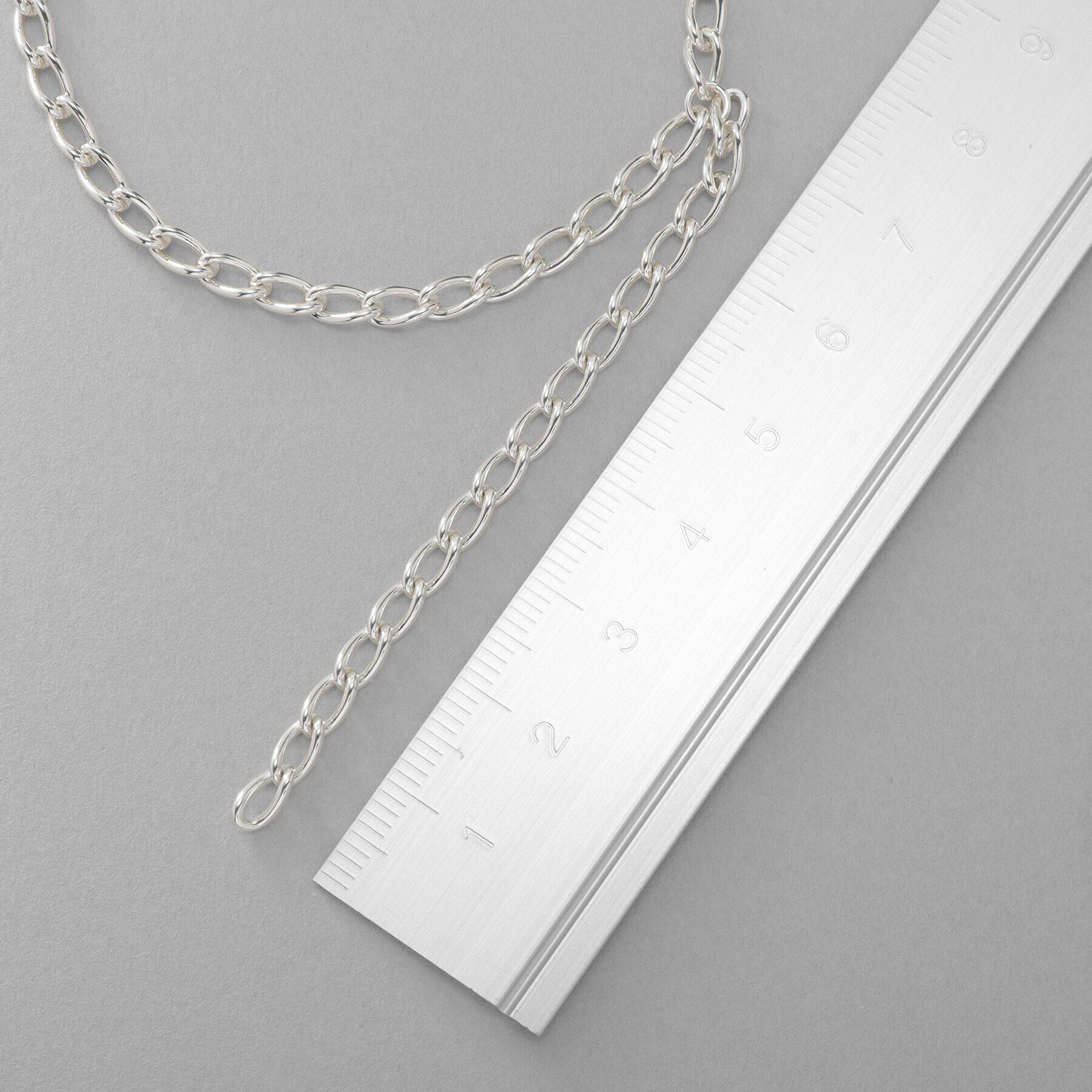 COCOSHNIK ONKITSCH「シルバー ハンギングロングカーブチェーン ブレスレット」|ブレスレット・バングル|