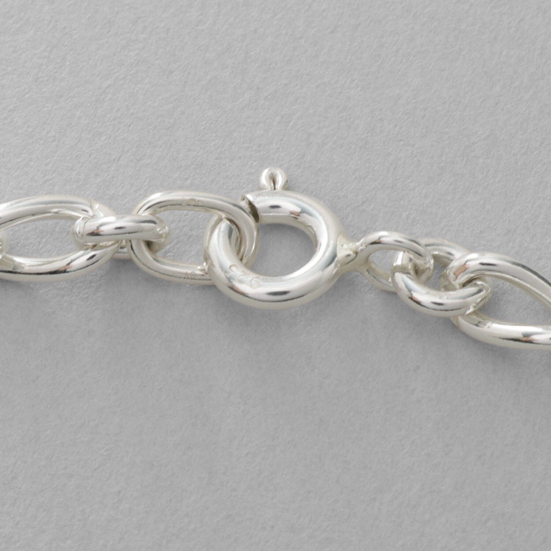 COCOSHNIK ONKITSCH「シルバー ハンギングロングカーブチェーン ブレスレット」|ブレスレット・バングル|