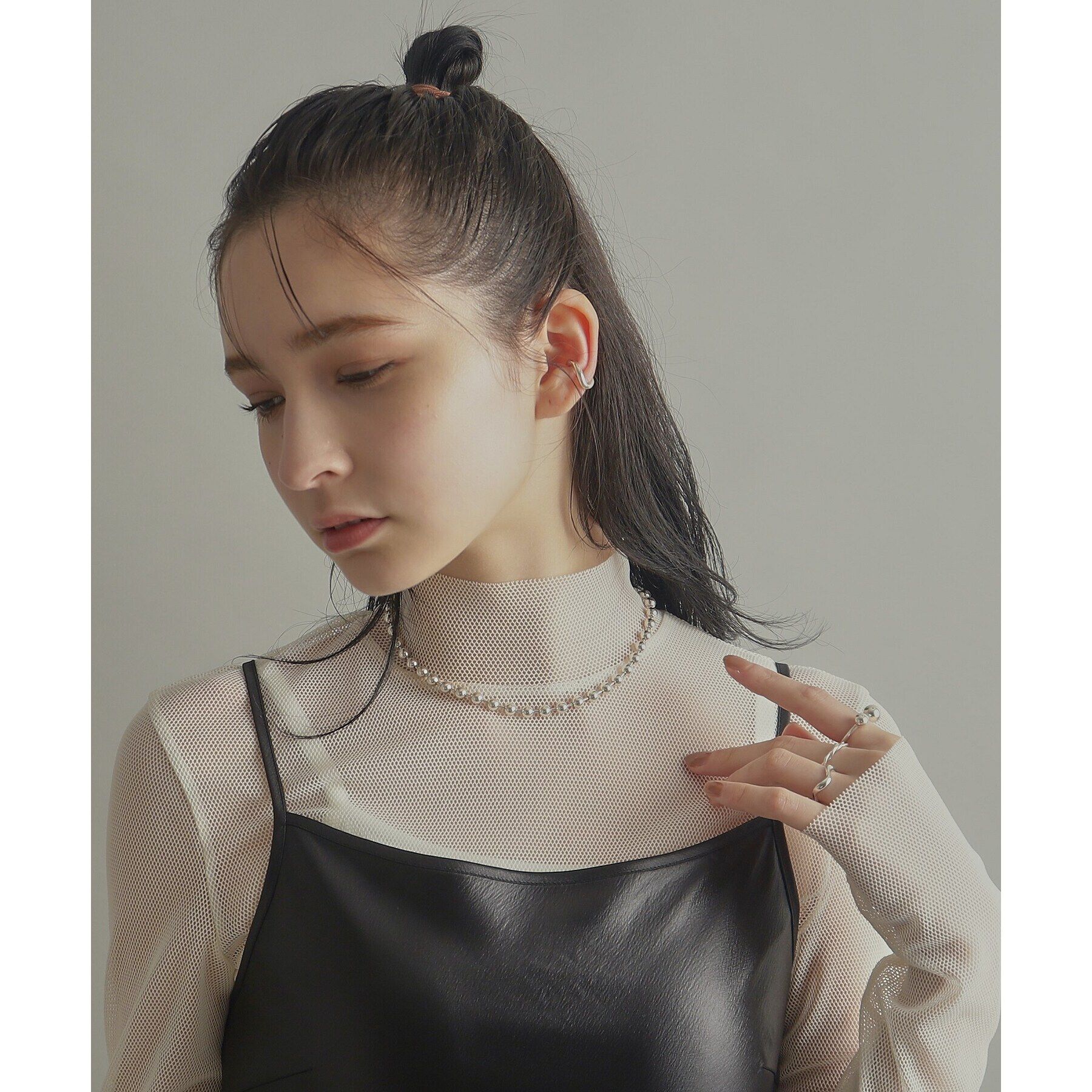 COCOSHNIK ONKITSCH「シルバー ボールオープンリング」|リング|