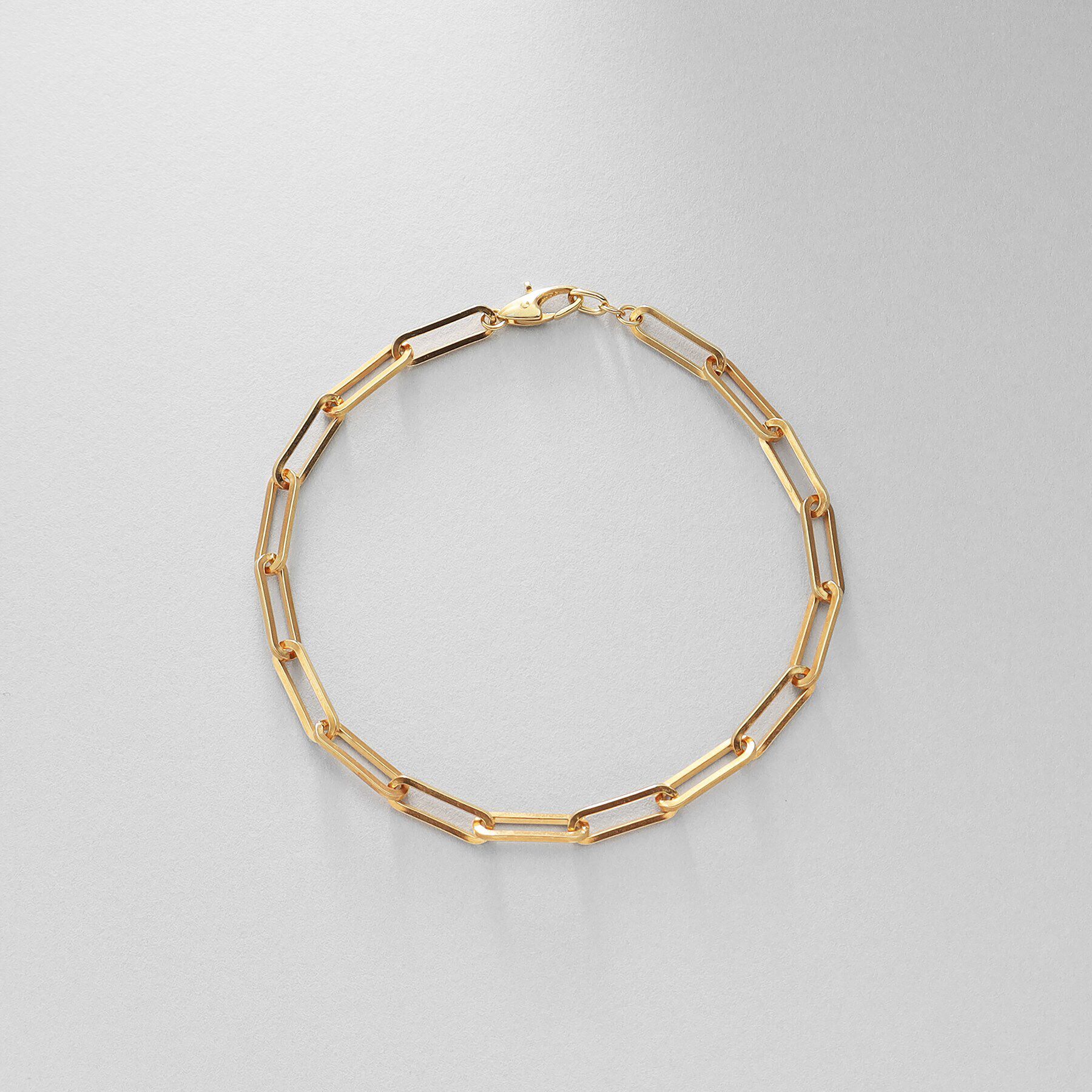 COCOSHNIK ONKITSCH「シルバー デザインチェーン フラットケーブルブレスレット（21cm） GP」|ブレスレット・バングル|