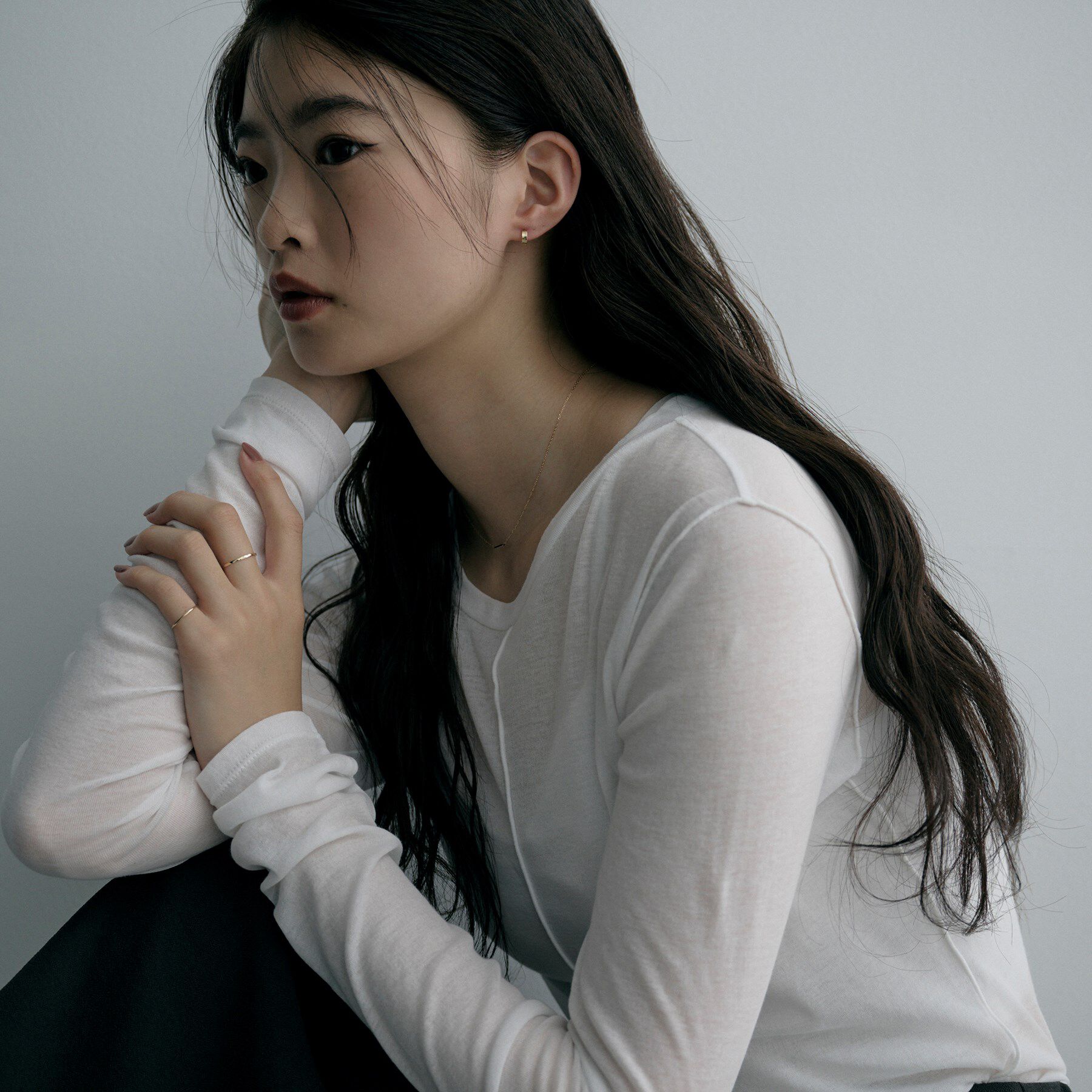 COCOSHNIK ONKITSCH「K10スキニーリング ダイアゴナルカット」|リング|