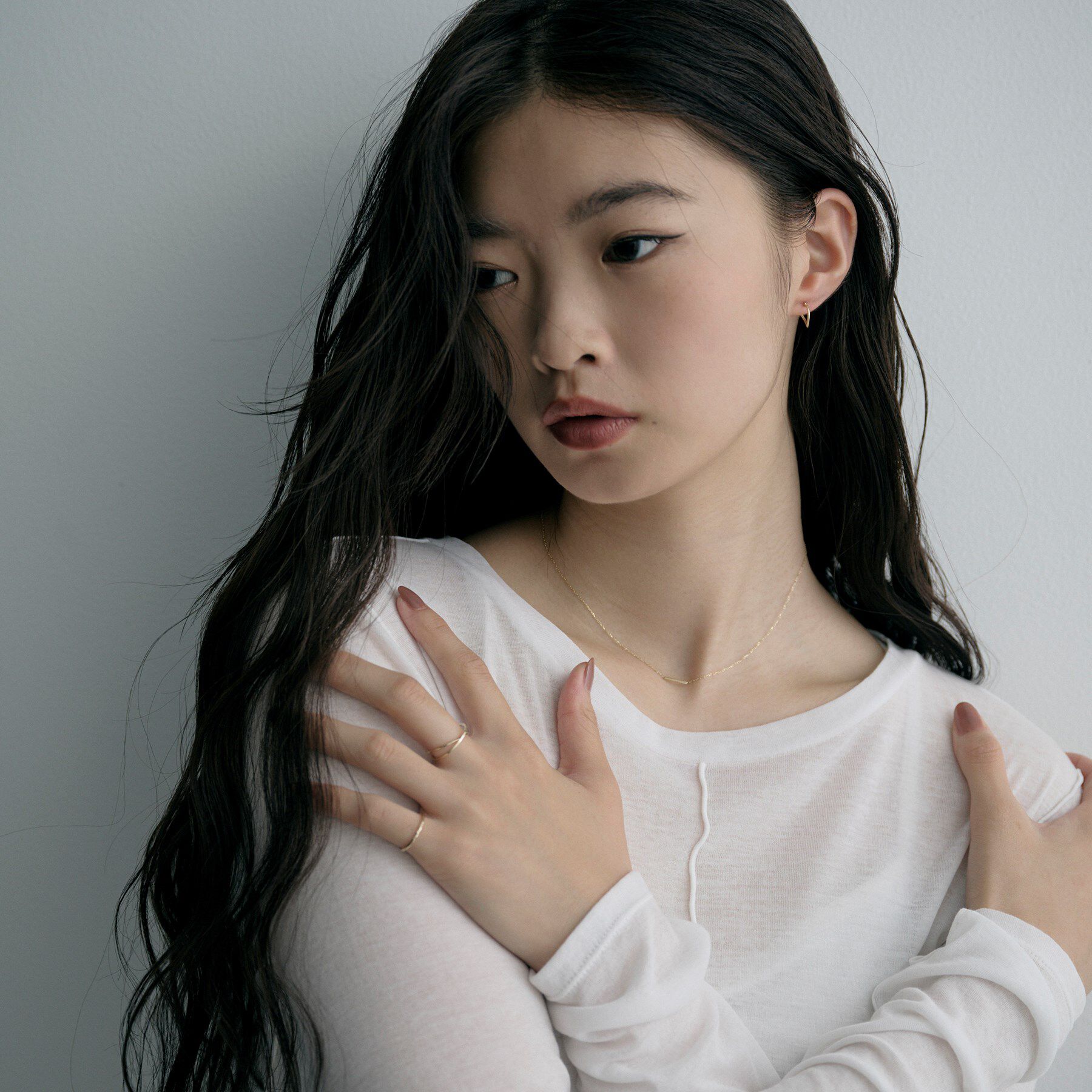 COCOSHNIK ONKITSCH「K10ウェーブフープピアス」|ピアス|