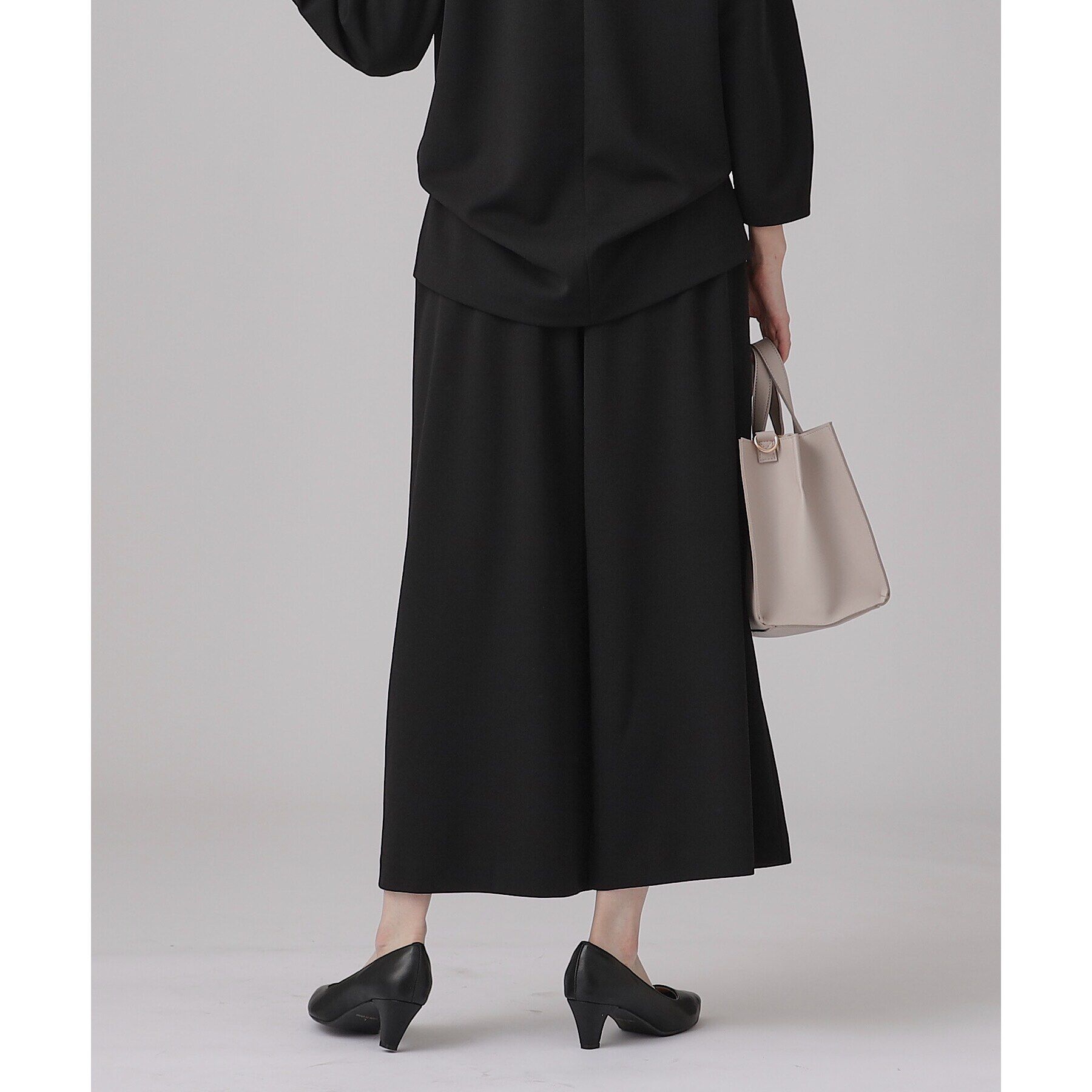 SHOO･LA･RUE「【通勤/デイリー/セットアップ可】マルチに使える カットジョーゼット ワイドパンツ」|その他|