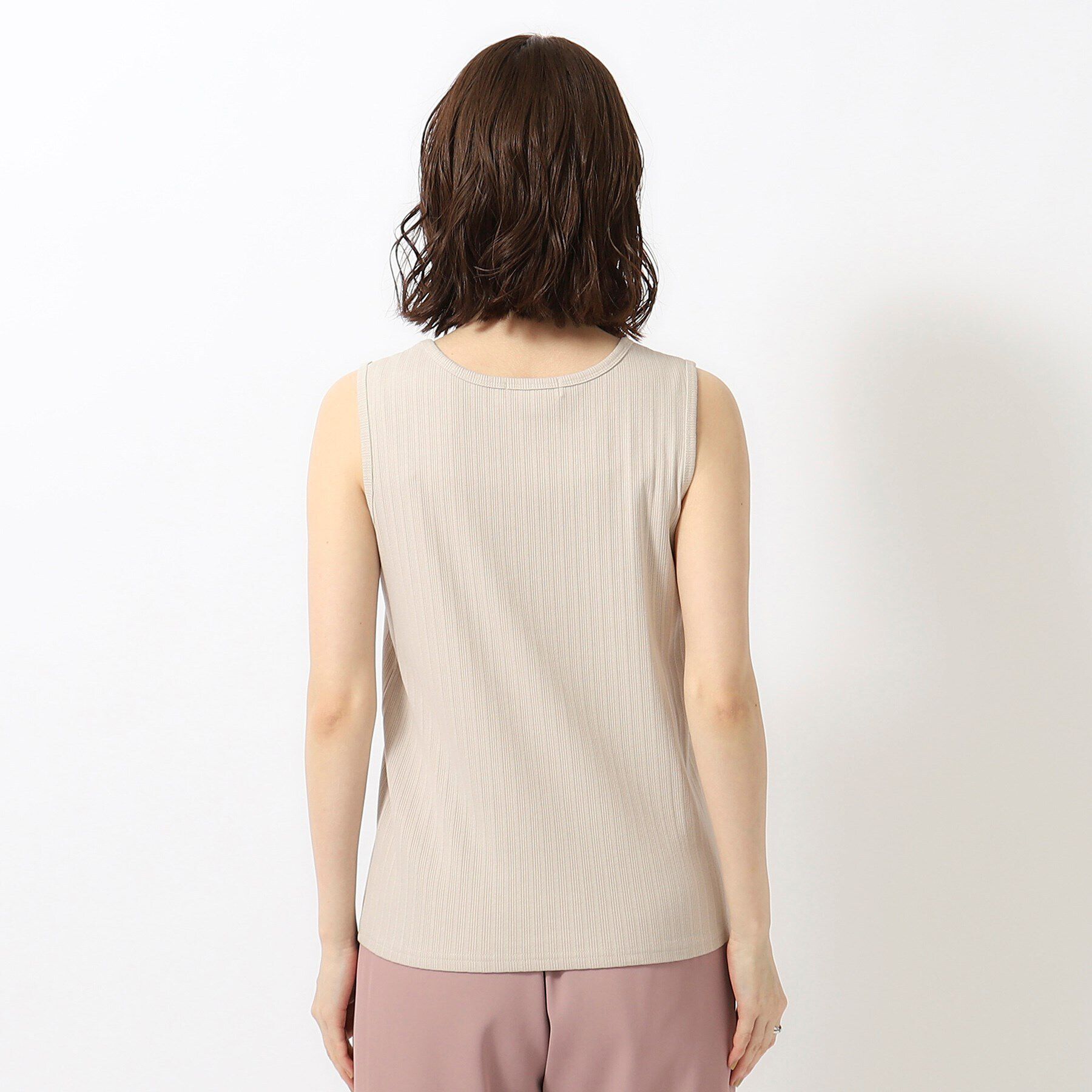 SHOO･LA･RUE「デイリー使いに ランダムテレコ タンクトップ」|キャミソール|