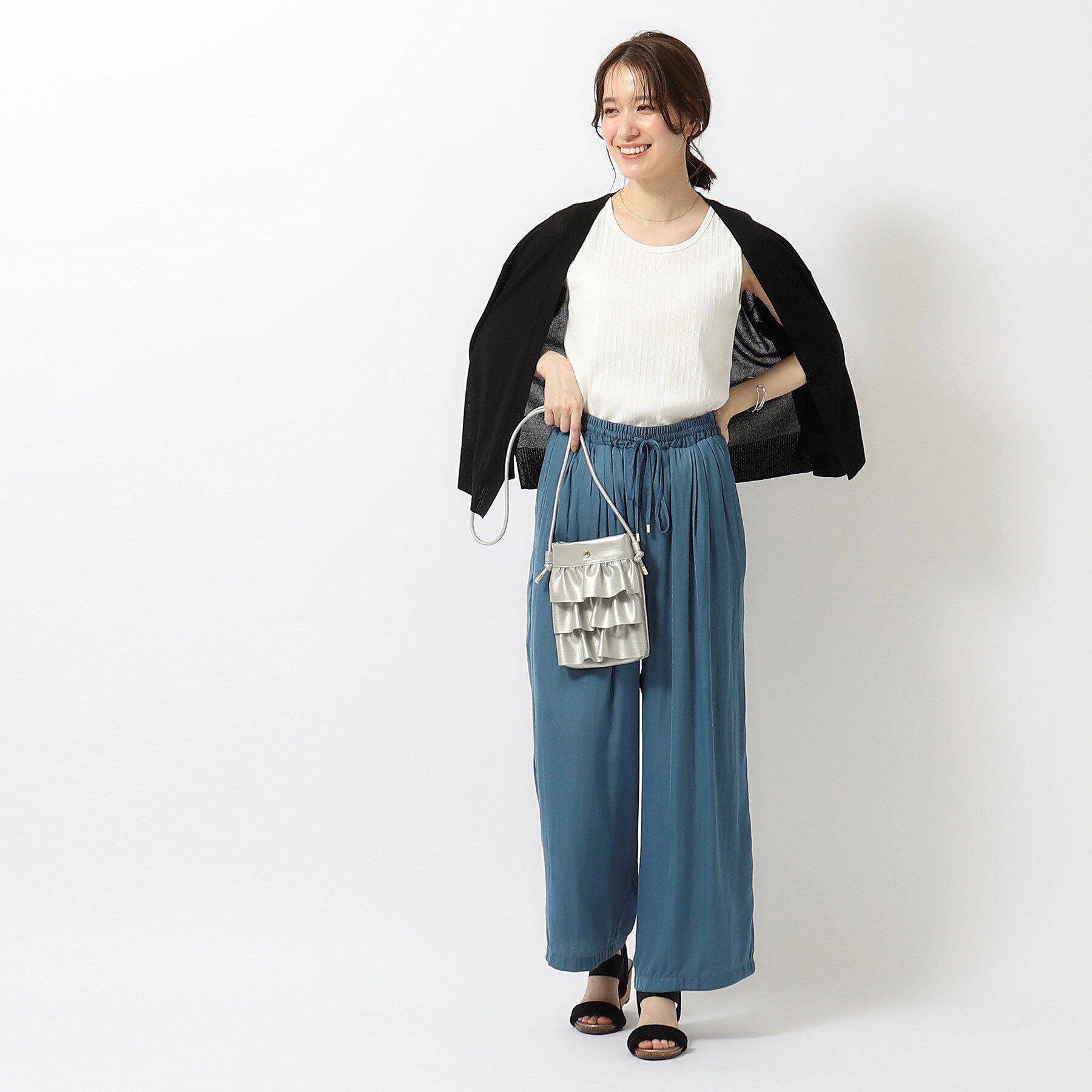 SHOO･LA･RUE「デイリー使いに ランダムテレコ タンクトップ」|キャミソール|