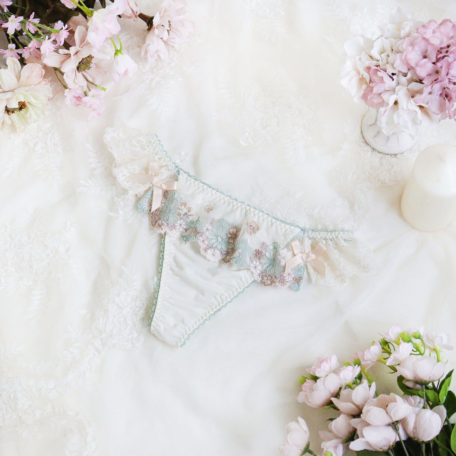 Risa Magli「アレッタ Tバックショーツ」|インナー|ミント(021)