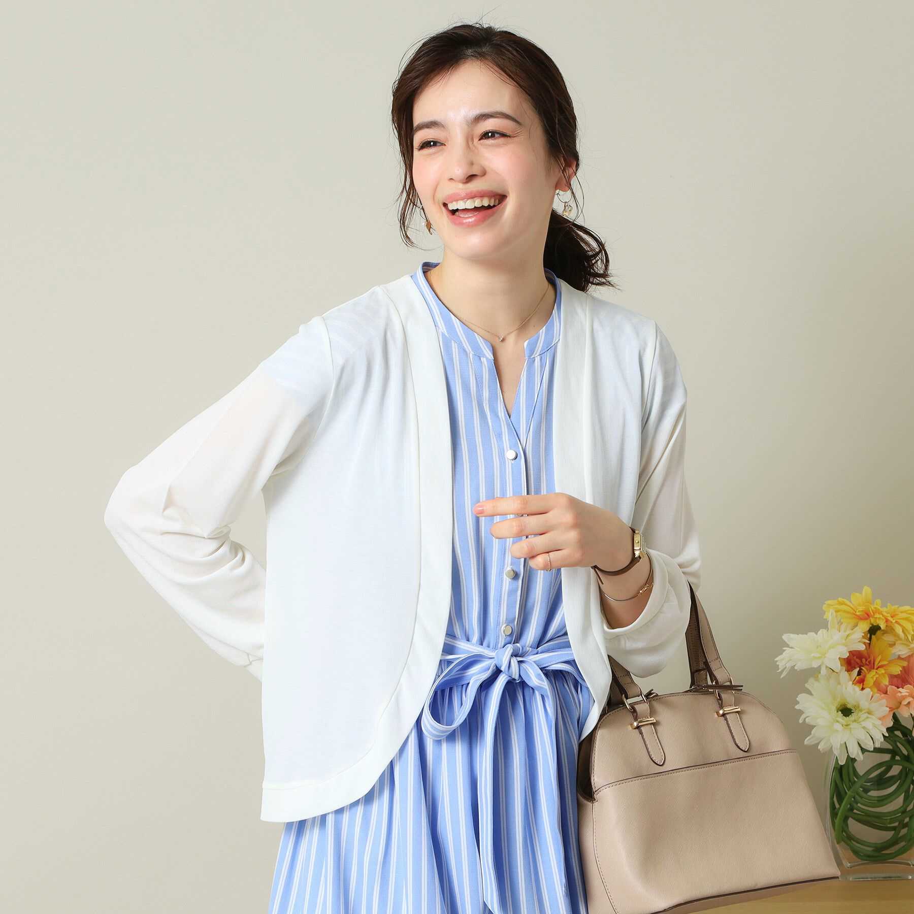 ITS&rsquo;DEMO「【UVカット／手洗い可】 ボレロ」|カーディガン|オフホワイト(003