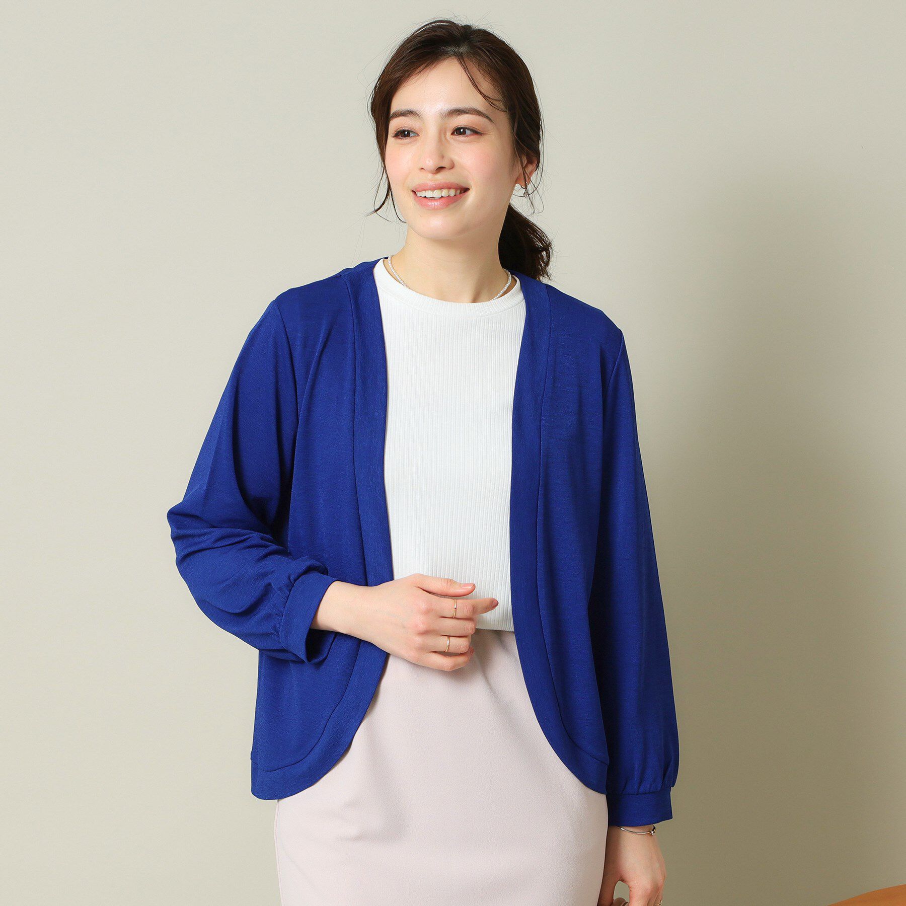 ITS&rsquo;DEMO「【UVカット／手洗い可】 ボレロ」|カーディガン|ブルー(092)