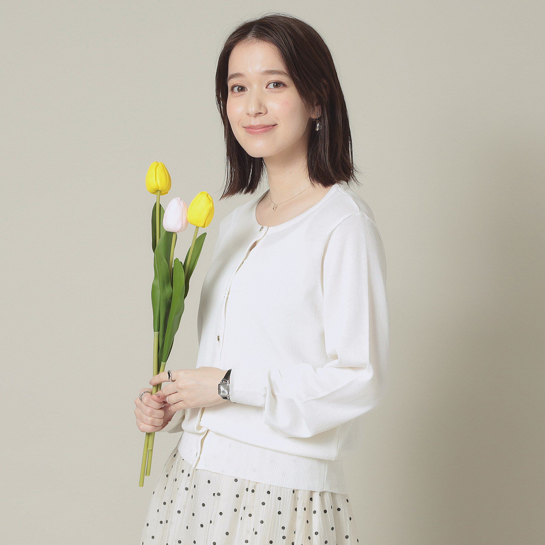 ITS&rsquo;DEMO「【UVカット／アンチピリング／手洗い可】クルーニットカーディガン」|カーディガン|