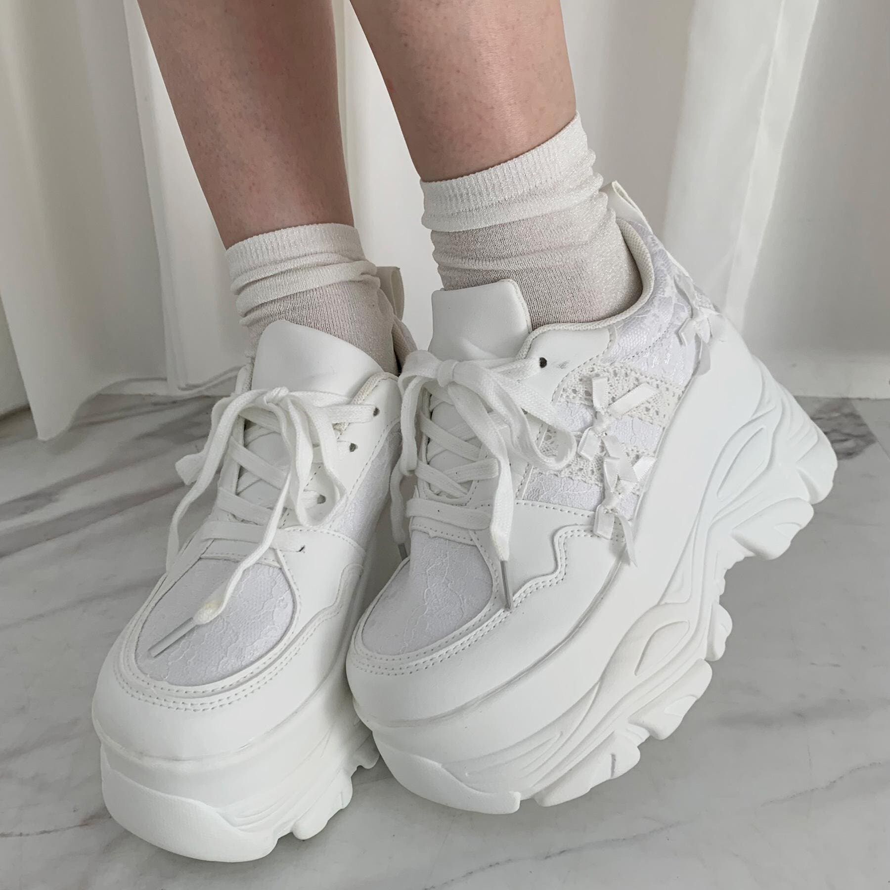 csT&P「厚底リボンスニーカー」|スニーカー|