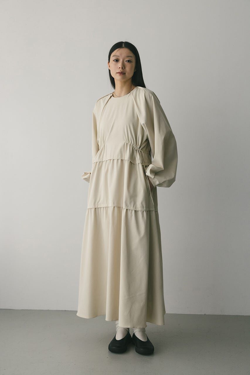 STYLEMIXER「ウエストドロストティアードワンピース」|ワンピース|L/BEG1