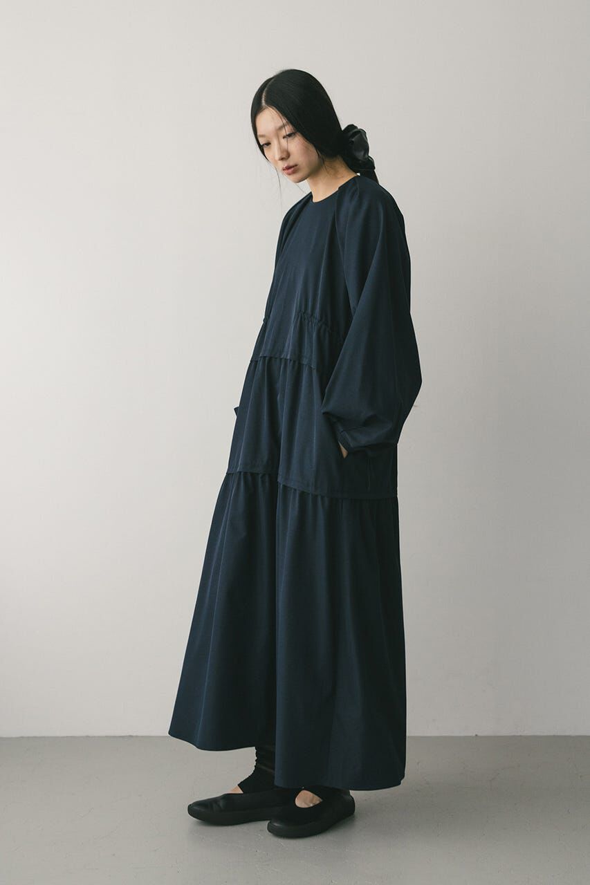 STYLEMIXER「ウエストドロストティアードワンピース」|ワンピース|NVY